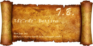 Törő Bettina névjegykártya