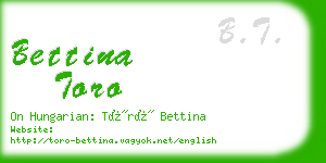 bettina toro business card